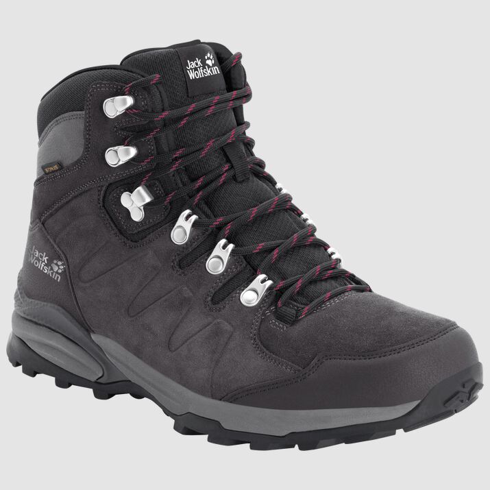 Jack Wolfskin Womens Refugio Texapore Mid Hiking Boots Dark Grey/Purple 134967FNQ